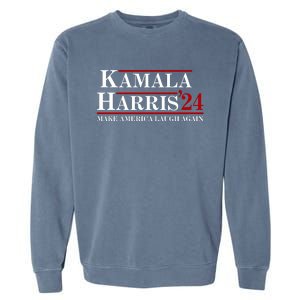 Kamala Harris 2024 Make America Laugh Again Garment-Dyed Sweatshirt