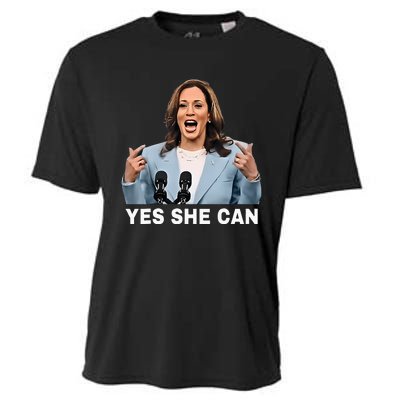 Kamala Harris 2024 President Election Kamala Yes She Can Cooling Performance Crew T-Shirt