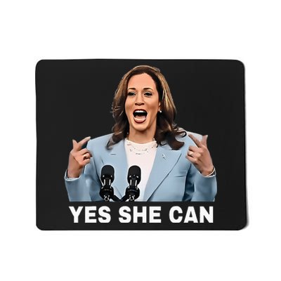 Kamala Harris 2024 President Election Kamala Yes She Can Mousepad