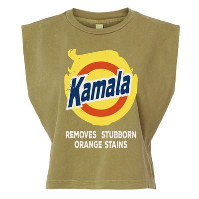 Kamala Harris 2024 Removes Stubborn Orange Stains Humorous Garment-Dyed Women's Muscle Tee