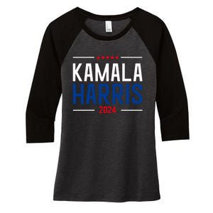 Kamala Harris 2024 Women's Tri-Blend 3/4-Sleeve Raglan Shirt