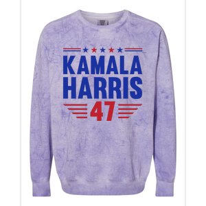 Kamala Harris 2024 Madam President Kamala Harris 47 Colorblast Crewneck Sweatshirt