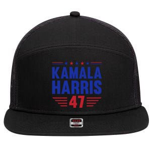 Kamala Harris 2024 Madam President Kamala Harris 47 7 Panel Mesh Trucker Snapback Hat