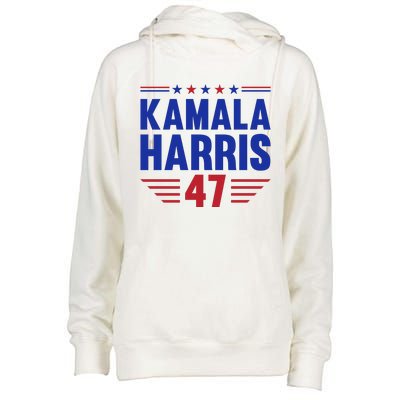 Kamala Harris 2024 Madam President Kamala Harris 47 Womens Funnel Neck Pullover Hood