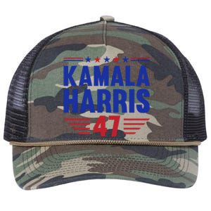 Kamala Harris 2024 Madam President Kamala Harris 47 Retro Rope Trucker Hat Cap