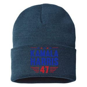 Kamala Harris 2024 Madam President Kamala Harris 47 Sustainable Knit Beanie