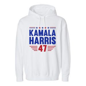 Kamala Harris 2024 Madam President Kamala Harris 47 Garment-Dyed Fleece Hoodie