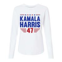 Kamala Harris 2024 Madam President Kamala Harris 47 Womens Cotton Relaxed Long Sleeve T-Shirt