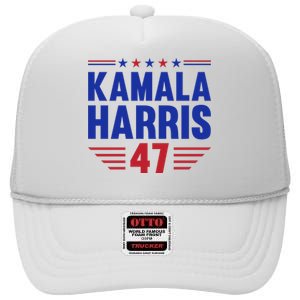 Kamala Harris 2024 Madam President Kamala Harris 47 High Crown Mesh Back Trucker Hat