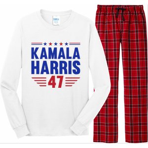 Kamala Harris 2024 Madam President Kamala Harris 47 Long Sleeve Pajama Set