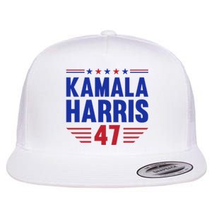 Kamala Harris 2024 Madam President Kamala Harris 47 Flat Bill Trucker Hat