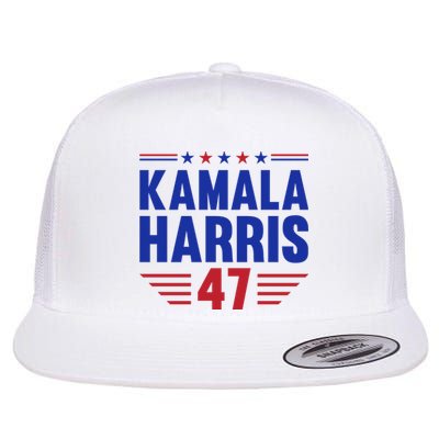 Kamala Harris 2024 Madam President Kamala Harris 47 Flat Bill Trucker Hat