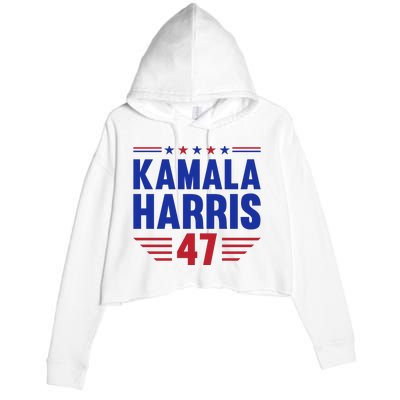 Kamala Harris 2024 Madam President Kamala Harris 47 Crop Fleece Hoodie