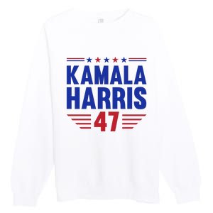 Kamala Harris 2024 Madam President Kamala Harris 47 Premium Crewneck Sweatshirt