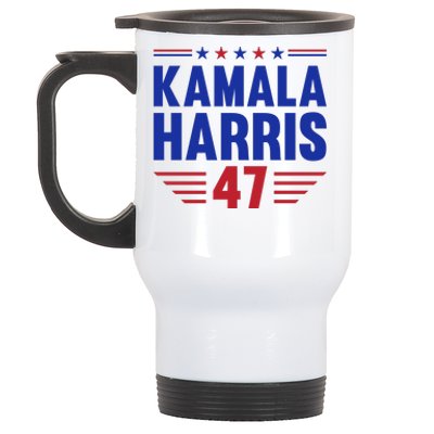 Kamala Harris 2024 Madam President Kamala Harris 47 Stainless Steel Travel Mug