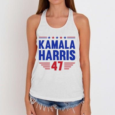 Kamala Harris 2024 Madam President Kamala Harris 47 Women's Knotted Racerback Tank