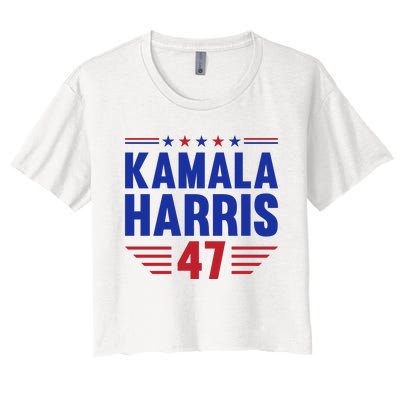 Kamala Harris 2024 Madam President Kamala Harris 47 Women's Crop Top Tee