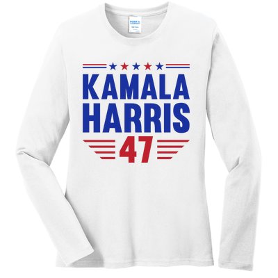 Kamala Harris 2024 Madam President Kamala Harris 47 Ladies Long Sleeve Shirt