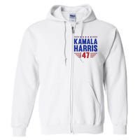 Kamala Harris 2024 Madam President Kamala Harris 47 Full Zip Hoodie