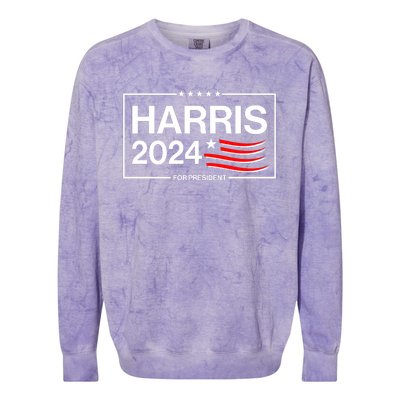 Kamala Harris 2024 For President Colorblast Crewneck Sweatshirt