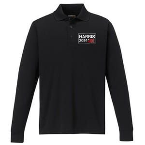 Kamala Harris 2024 For President Performance Long Sleeve Polo