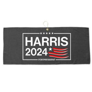 Kamala Harris 2024 For President Large Microfiber Waffle Golf Towel