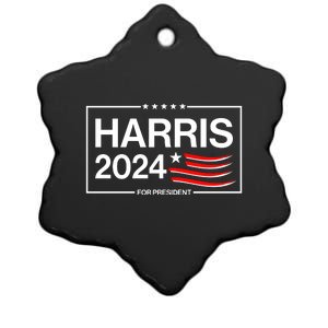 Kamala Harris 2024 For President Ceramic Star Ornament