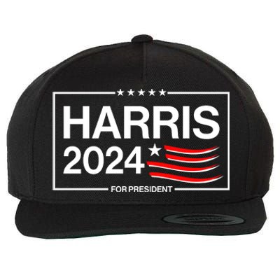 Kamala Harris 2024 For President Wool Snapback Cap