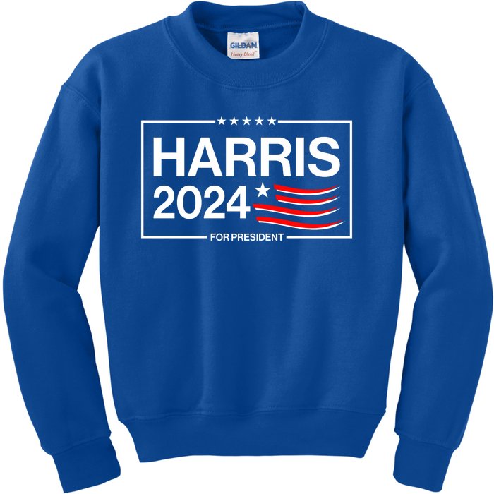 Kamala Harris 2024 For President Kids Sweatshirt