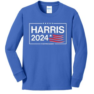 Kamala Harris 2024 For President Kids Long Sleeve Shirt