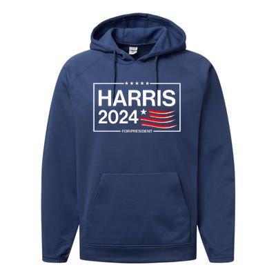 Kamala Harris 2024 For President Performance Fleece Hoodie