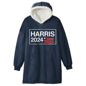 Kamala Harris 2024 For President Hooded Wearable Blanket