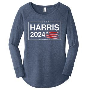 Kamala Harris 2024 For President Women's Perfect Tri Tunic Long Sleeve Shirt