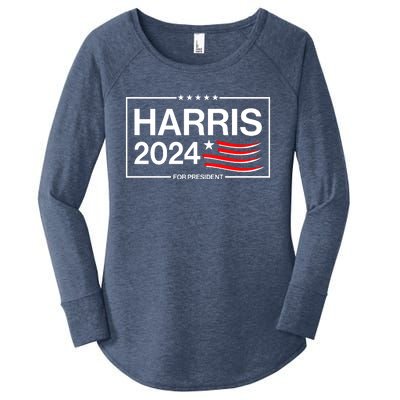 Kamala Harris 2024 For President Women's Perfect Tri Tunic Long Sleeve Shirt