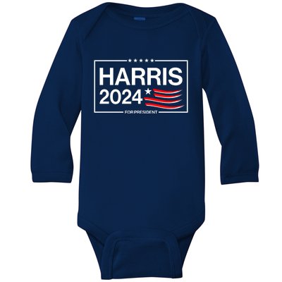 Kamala Harris 2024 For President Baby Long Sleeve Bodysuit