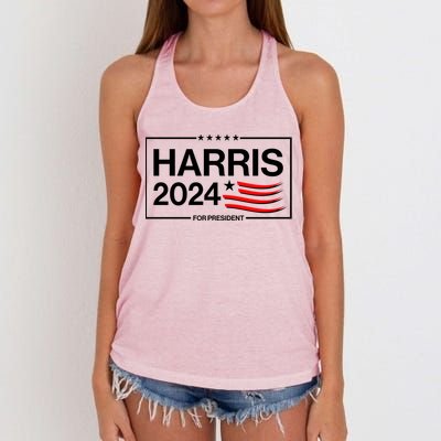 Kamala Harris 2024 For President Women's Knotted Racerback Tank