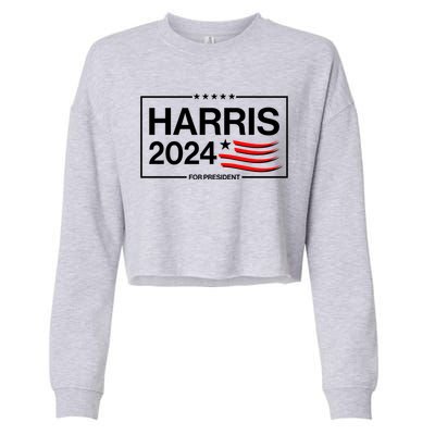 Kamala Harris 2024 For President Cropped Pullover Crew