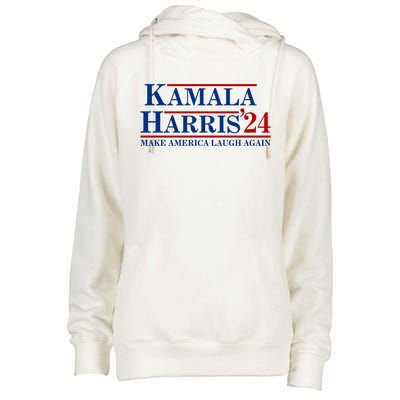 Kamala Harris 2024 Make America Laugh Again Womens Funnel Neck Pullover Hood