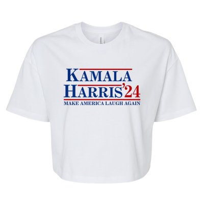 Kamala Harris 2024 Make America Laugh Again Bella+Canvas Jersey Crop Tee