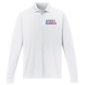 Kamala Harris 2024 Make America Laugh Again Performance Long Sleeve Polo