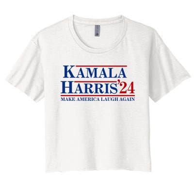 Kamala Harris 2024 Make America Laugh Again Women's Crop Top Tee