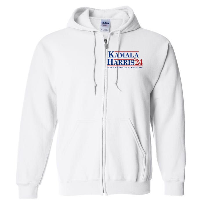 Kamala Harris 2024 Make America Laugh Again Full Zip Hoodie