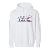 Kamala Harris 2024 For President Garment-Dyed Fleece Hoodie