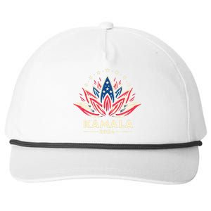 Kamala Harris 2024 Presidential Campaign American Lotus Snapback Five-Panel Rope Hat