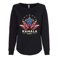 Kamala Harris 2024 Presidential Campaign American Lotus Womens California Wash Sweatshirt