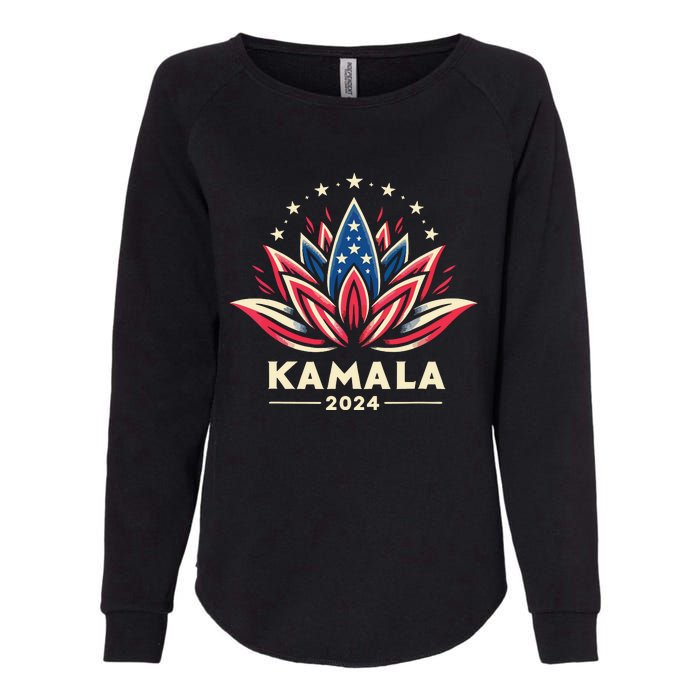 Kamala Harris 2024 Presidential Campaign American Lotus Womens California Wash Sweatshirt