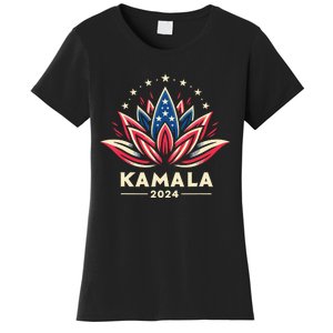 Kamala Harris 2024 Presidential Campaign American Lotus Women's T-Shirt