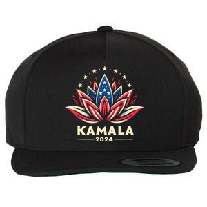 Kamala Harris 2024 Presidential Campaign American Lotus Wool Snapback Cap