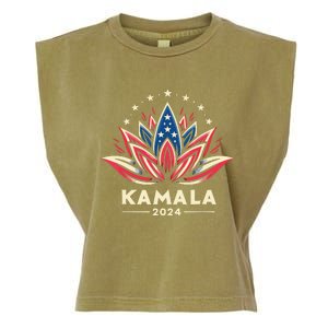 Kamala Harris 2024 Presidential Campaign American Lotus Garment-Dyed Women's Muscle Tee