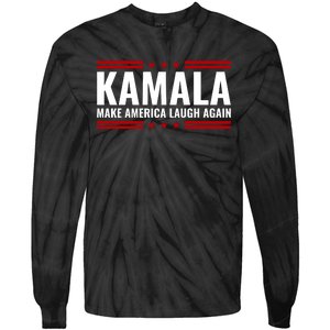 Kamala Harris 2024 Make America Laugh Again Tie-Dye Long Sleeve Shirt